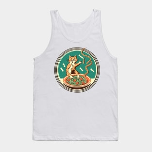 Silly Spaghetti Cat Tank Top